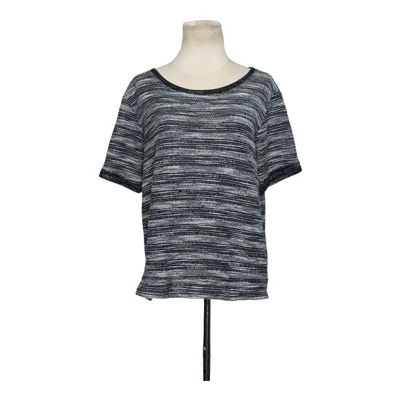 Old Navy Marbled French Terry Knit Short Sleeves T-Shirt Top Size Medium - Picture 6 of 9